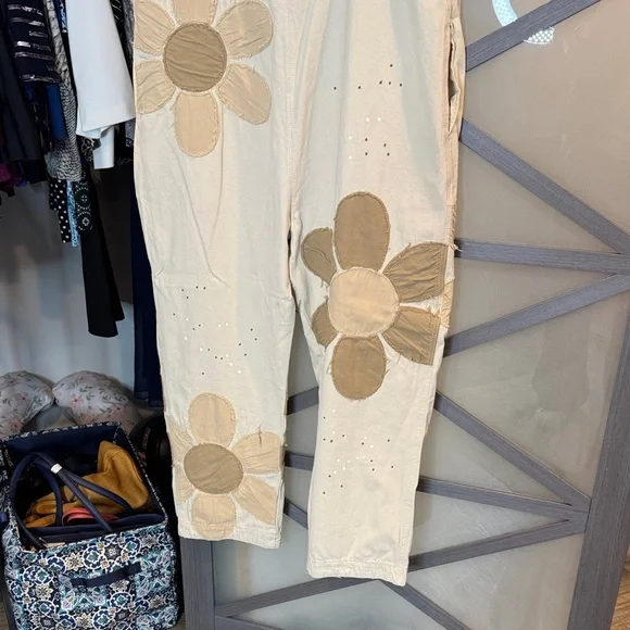 Floral Beige Jumpsuit - Picture 7 of 11